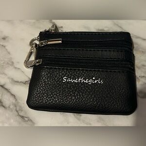 Save The Girls Black Multi-Zip women Wallet